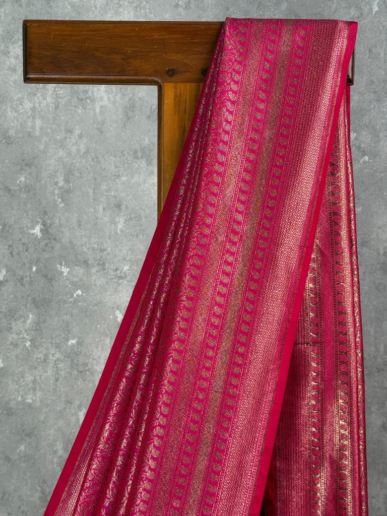 SEMI KATAN ANTIQUE ZARI BROCADE BANARASI SAREE - Image 2