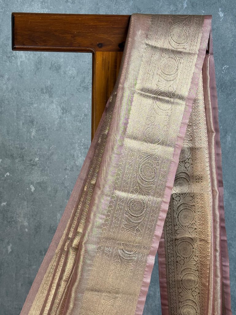 SEMI TISSUE ORGANZA BANARASI SAREE - Image 2