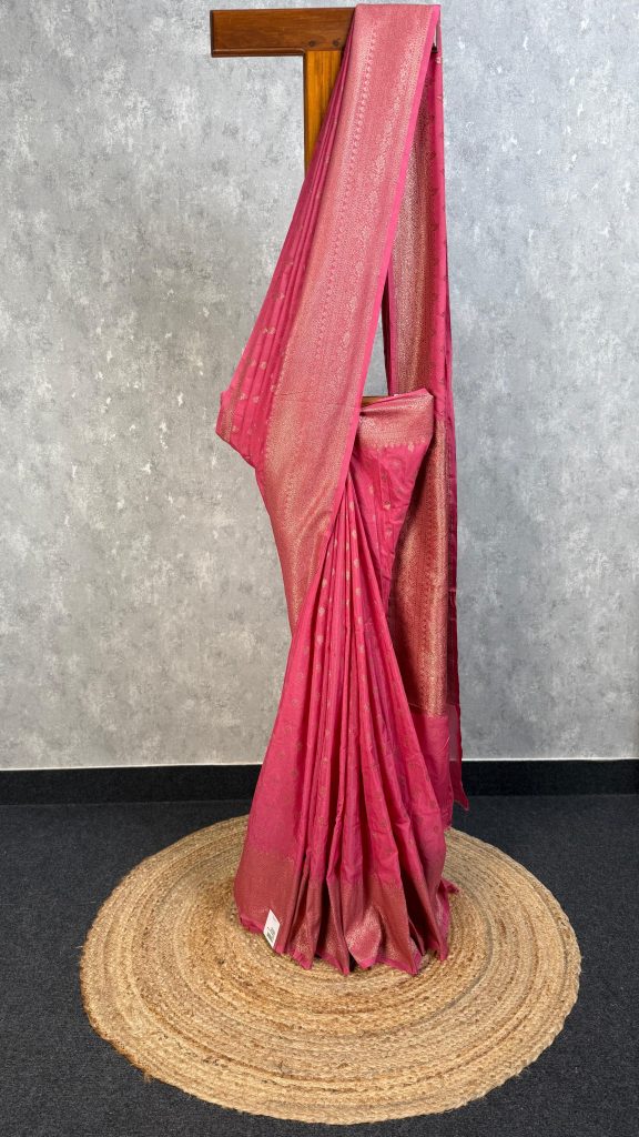 SEMI GEORGETTE ANTIQUE ZARI BANARASI SAREE