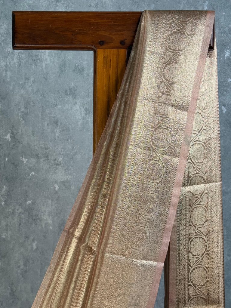 SEMI TISSUE ORGANZA BANARASI SAREE - Image 2