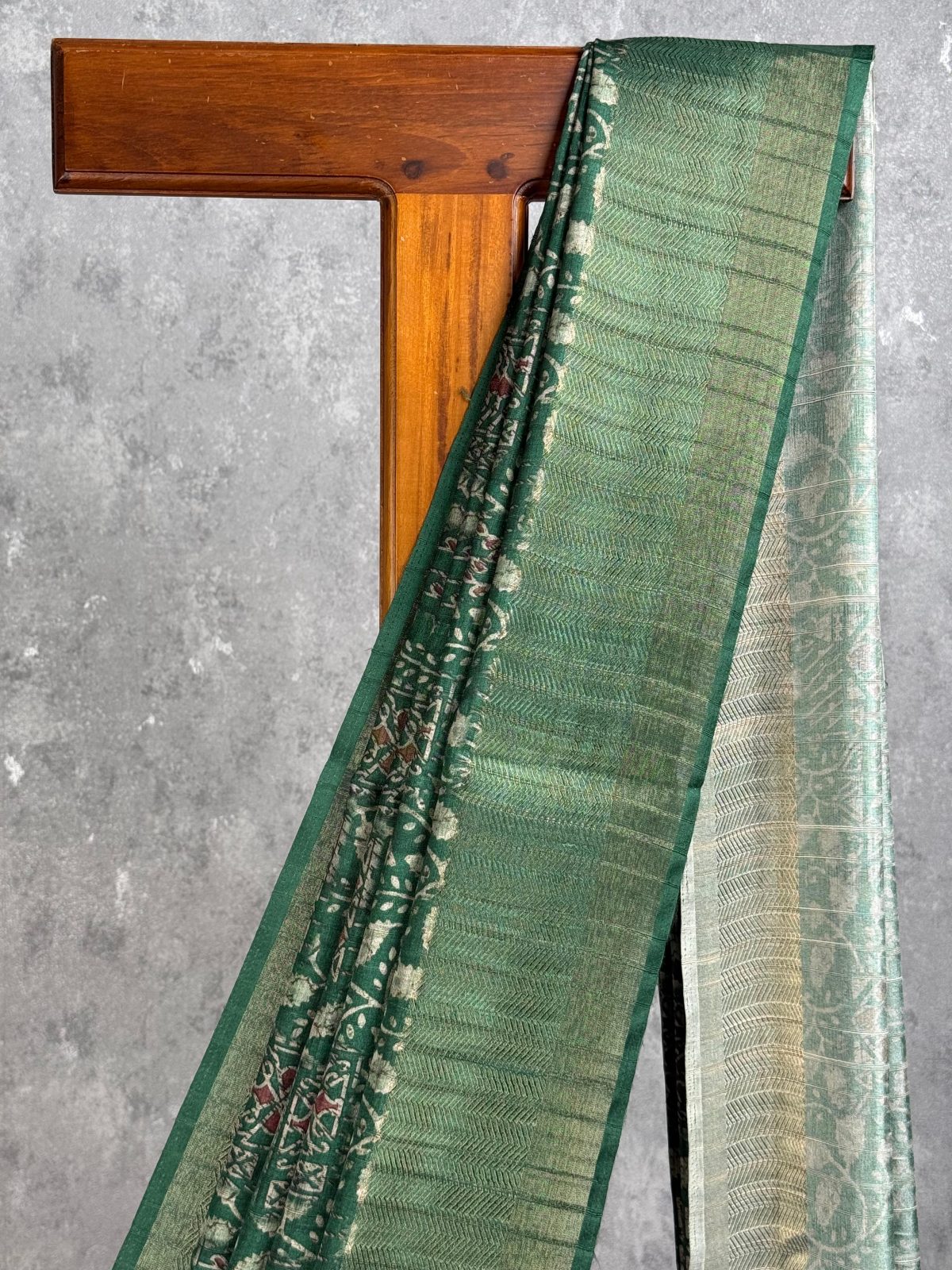 SEMI TUSSAR PRINTED BANARASI SAREE - Image 2