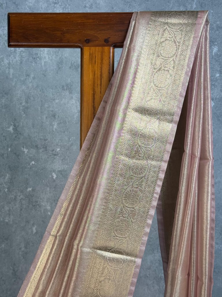 SEMI TISSUE ORGANZA BANARASI SAREE - Image 2