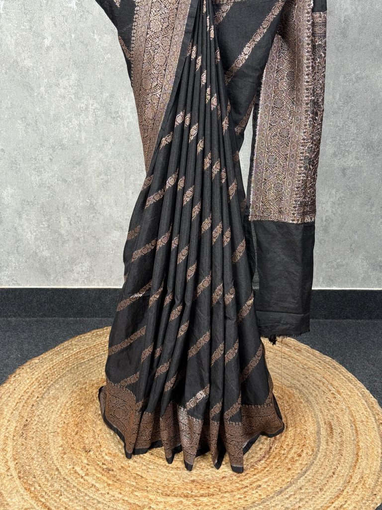 SEMI GEORGETTE BANARASI SAREE - Image 3