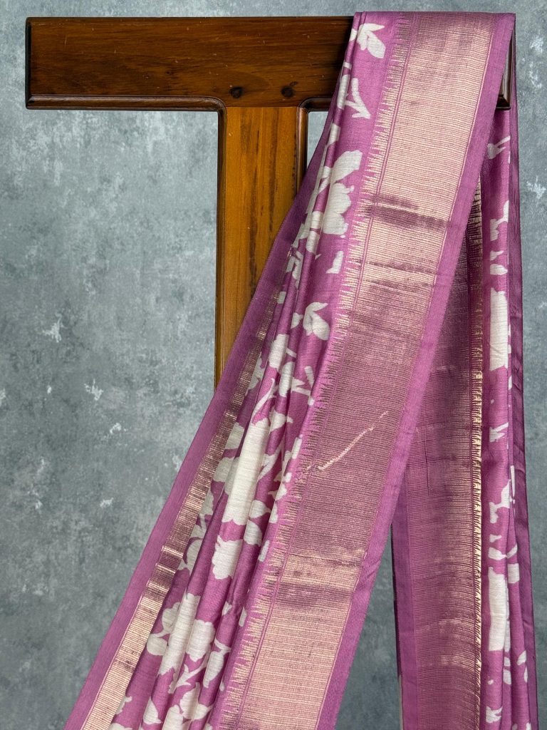ASSAM SILK PRINTED BANARASI SAREE - Image 2