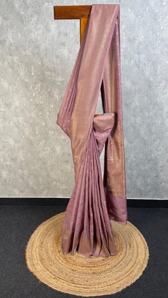 SEMI GEORGETTE ANTIQUE ZARI BANARASI SAREE