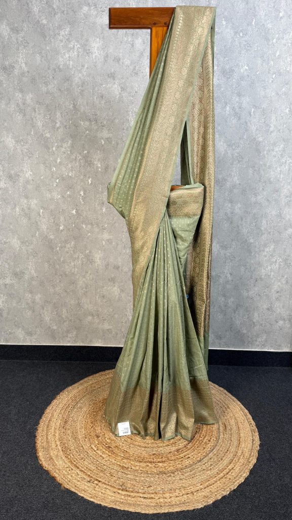 SEMI GEORGETTE ANTIQUE ZARI BANARASI SAREE