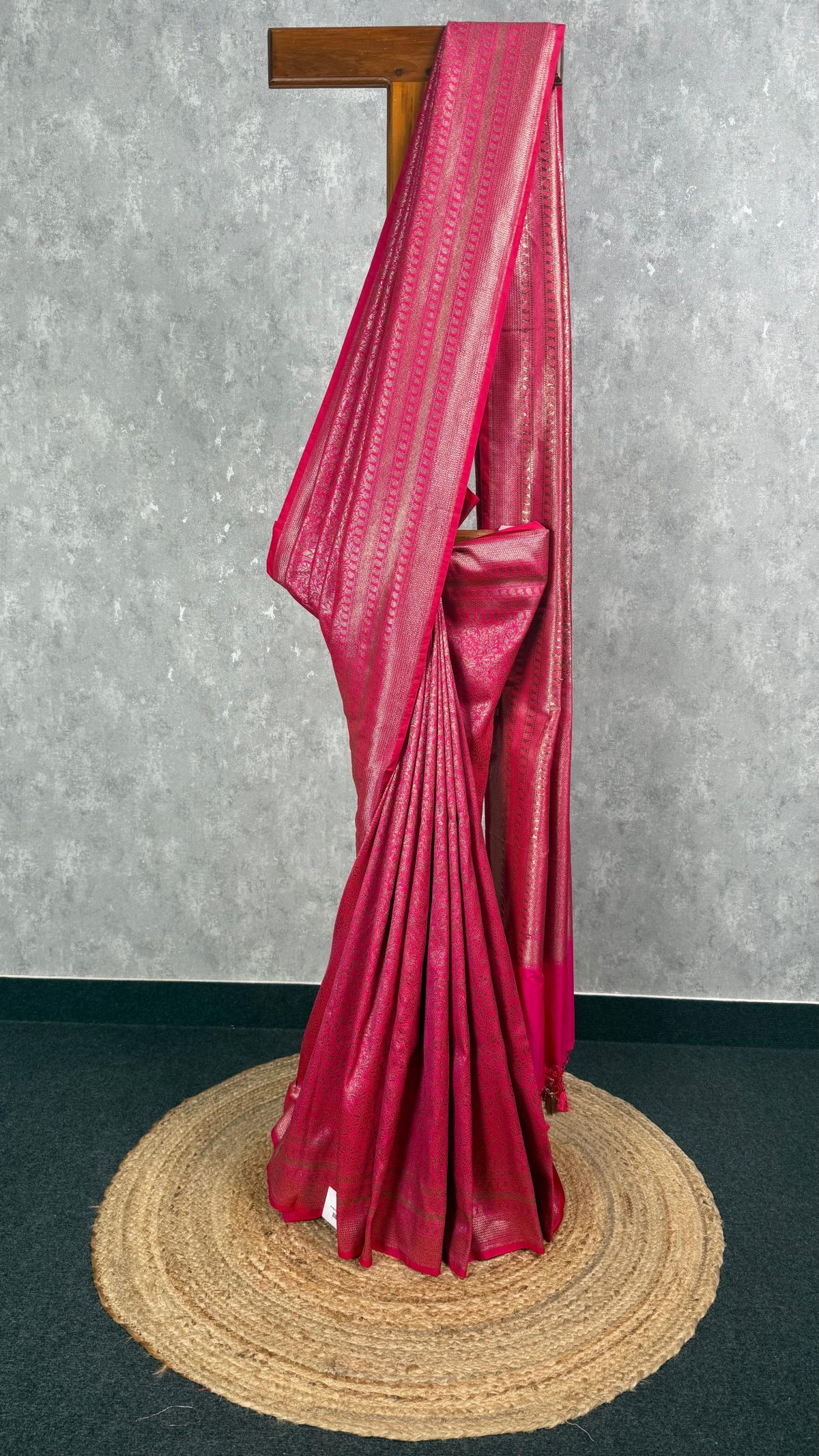 SEMI KATAN ANTIQUE ZARI BROCADE BANARASI SAREE