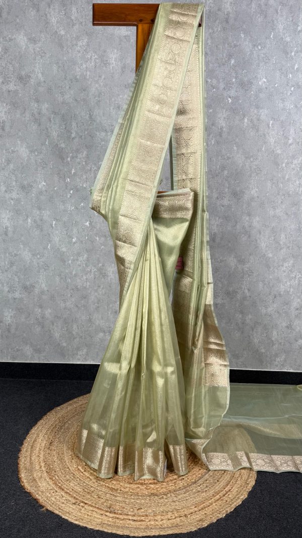 SEMI TISSUE ORGANZA BANARASI SAREE
