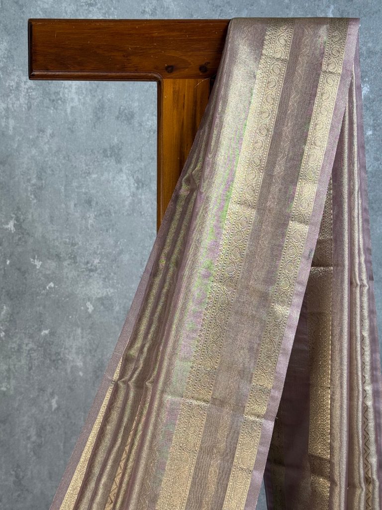 SEMI TISSUE ORGANZA BANARASI SAREE - Image 2