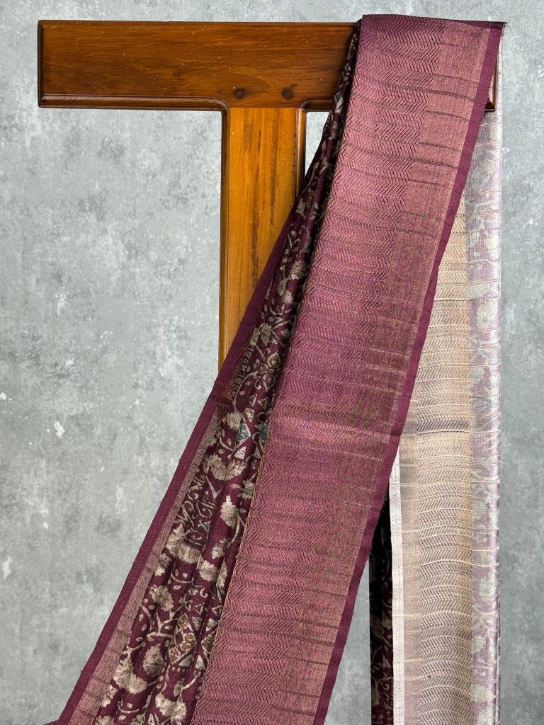 SEMI TUSSAR PRINTED BANARASI SAREE - Image 2