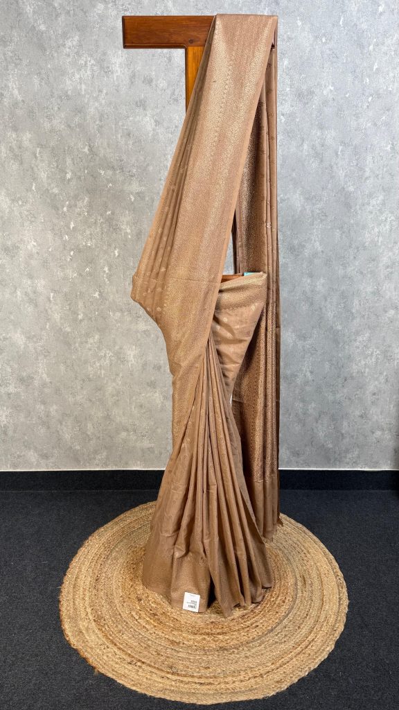 SEMI GEORGETTE ANTIQUE ZARI BANARASI SAREE