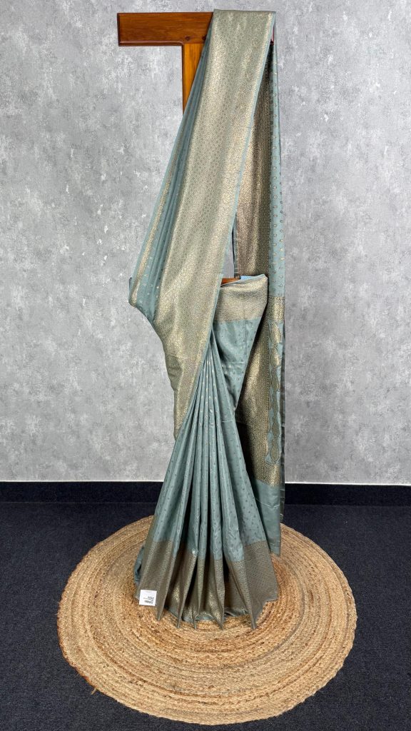 SEMI GEORGETTE ANTIQUE ZARI BANARASI SAREE