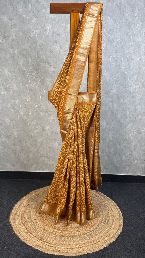 ASSAM SILK PRINTED BANARASI SAREE