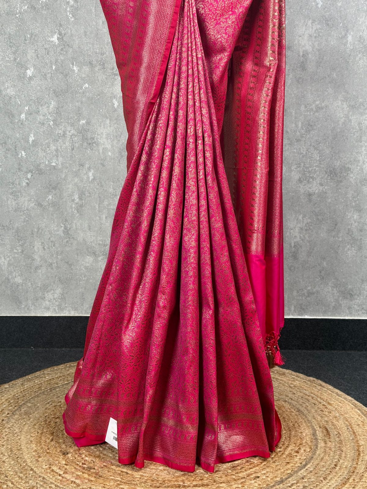 SEMI KATAN ANTIQUE ZARI BROCADE BANARASI SAREE - Image 3