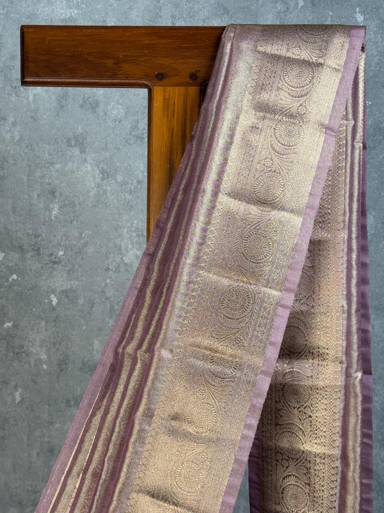 SEMI TISSUE ORGANZA BANARASI SAREE - Image 2