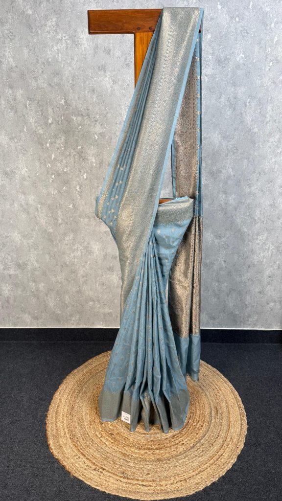 SEMI GEORGETTE ANTIQUE ZARI BANARASI SAREE