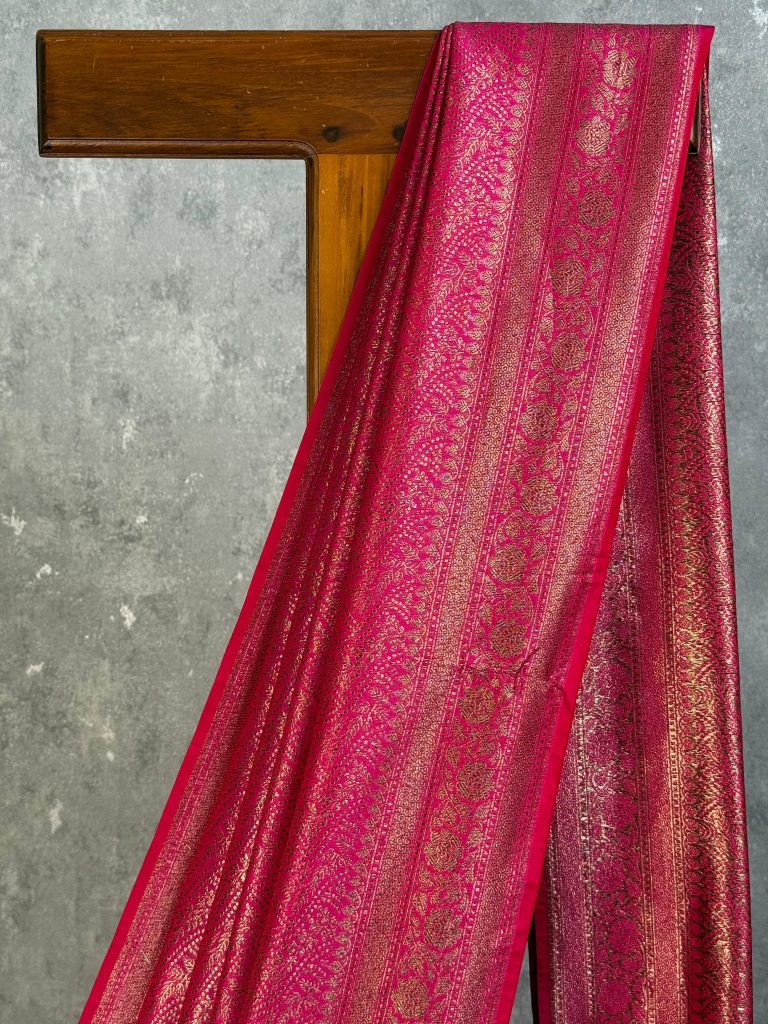 SEMI KATAN ANTIQUE ZARI BROCADE BANARASI SAREE - Image 2