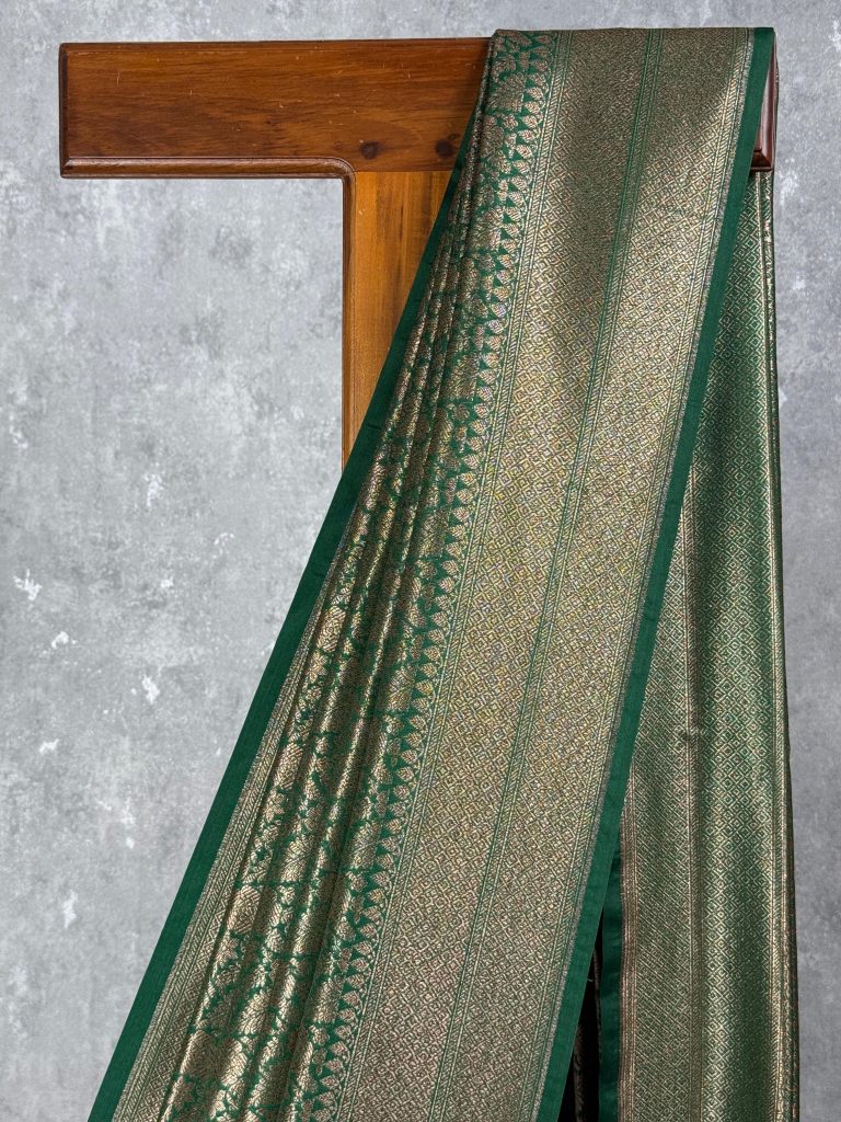SEMI KATAN ANTIQUE ZARI BROCADE BANARASI SAREE - Image 2
