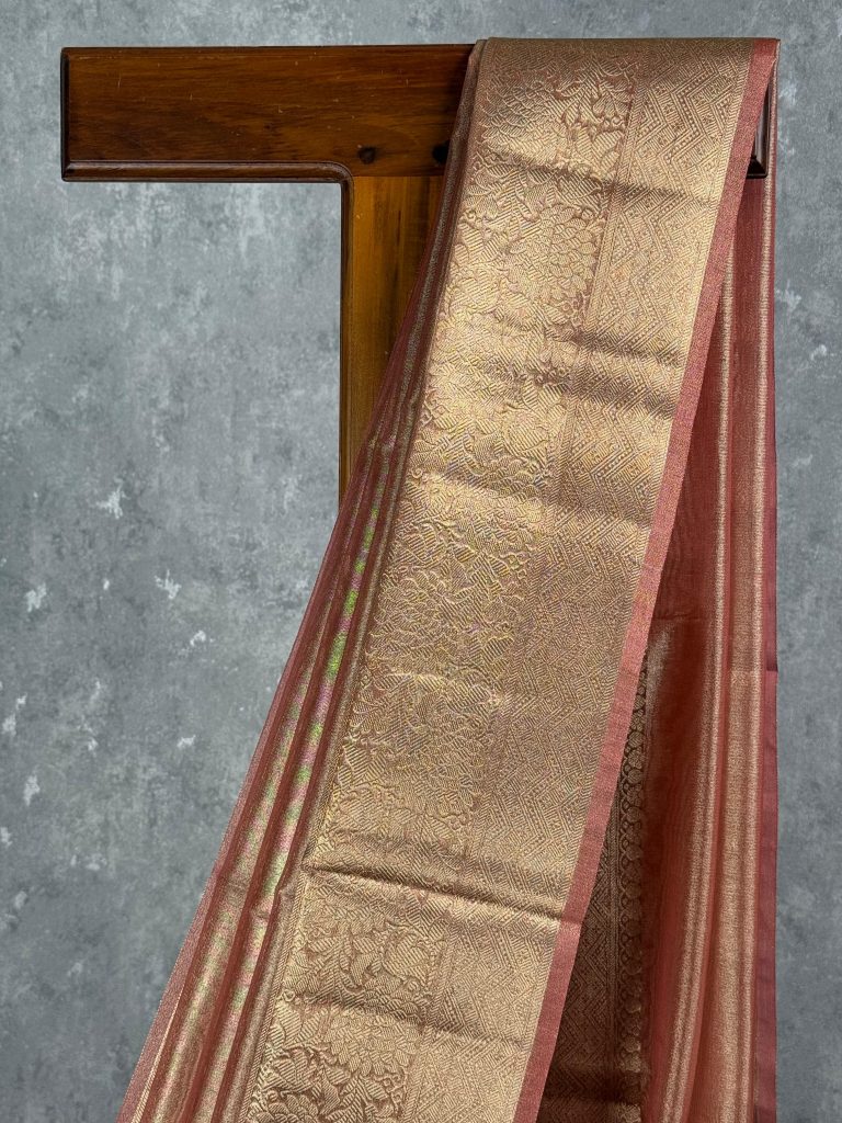 SEMI TISSUE ORGANZA BANARASI SAREE - Image 2