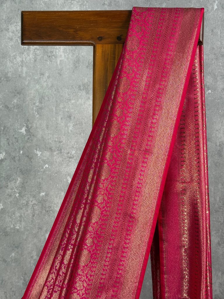 SEMI KATAN ANTIQUE ZARI BROCADE BANARASI SAREE - Image 2