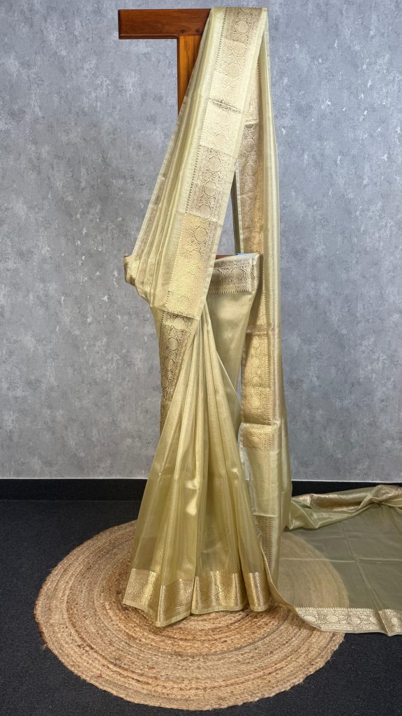 SEMI TISSUE ORGANZA BANARASI SAREE