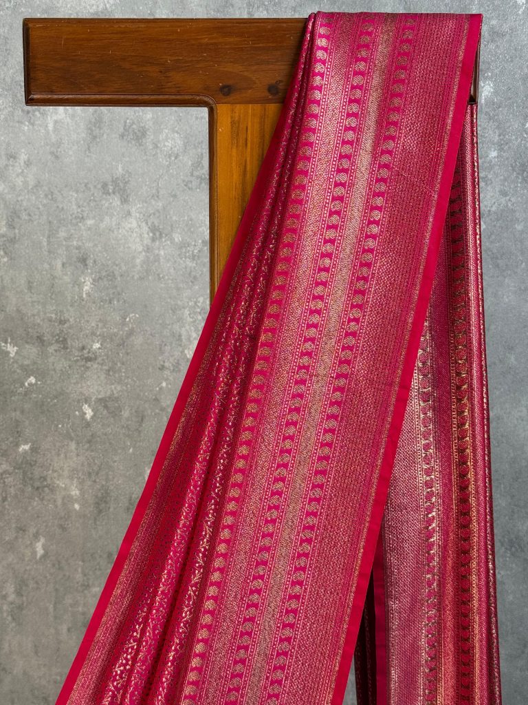 SEMI KATAN ANTIQUE ZARI BROCADE BANARASI SAREE - Image 2