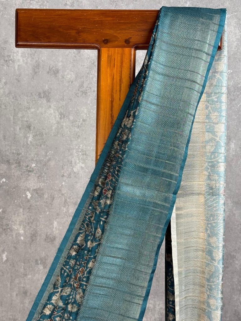 SEMI TUSSAR PRINTED BANARASI SAREE - Image 2