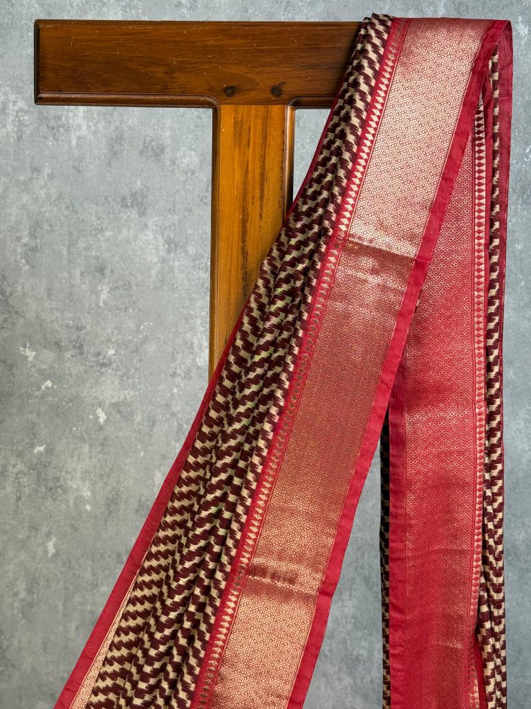 ASSAM SILK PRINTED BANARASI SAREE - Image 2