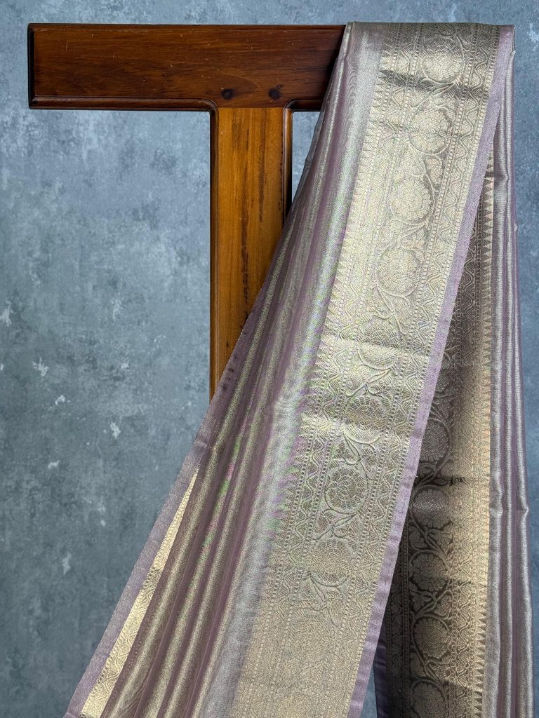 SEMI TISSUE ORGANZA BANARASI SAREE - Image 2