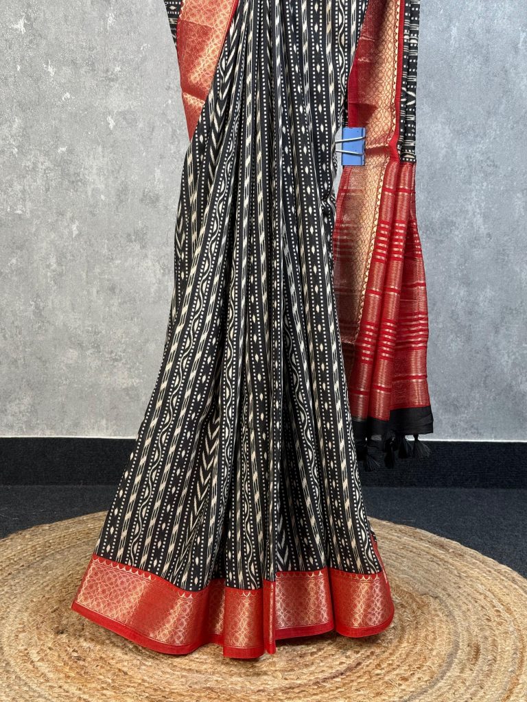 ASSAM SILK PRINTED BANARASI SAREE - Image 3