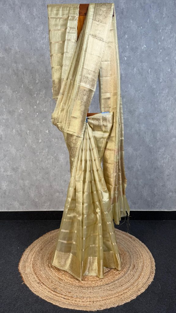 SEMI TISSUE ORGANZA BANARASI SAREE