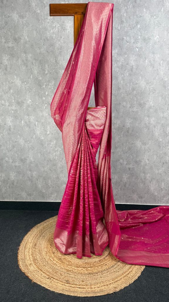 CRUSHED TISSUE SILK BANARASI SAREE