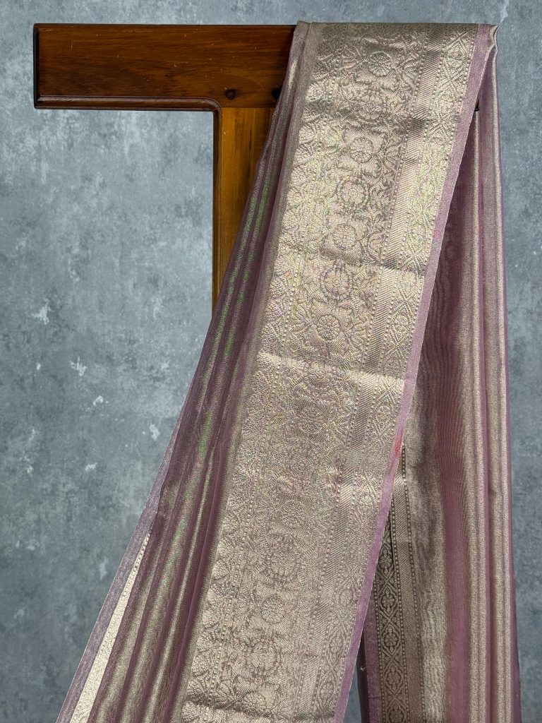 SEMI TISSUE ORGANZA BANARASI SAREE - Image 2