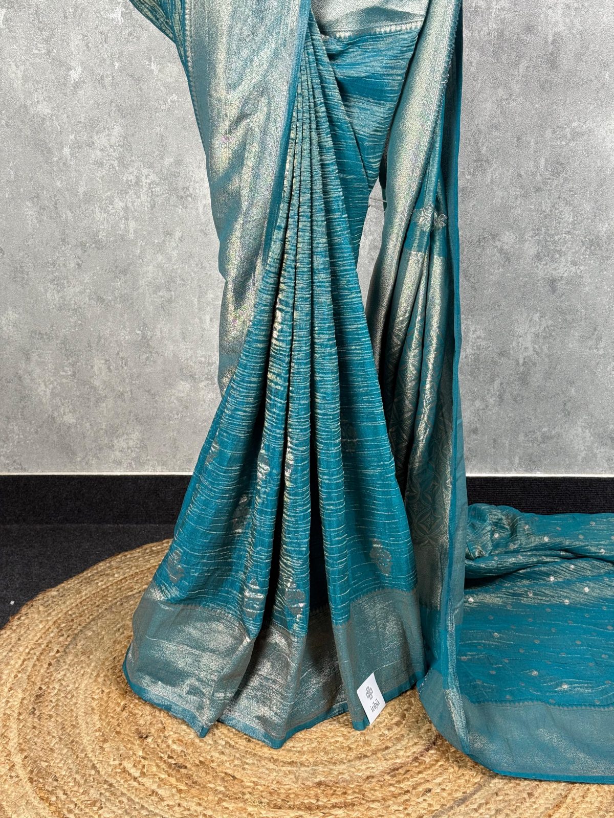 CRUSHED TISSUE SILK BANARASI SAREE - Image 3