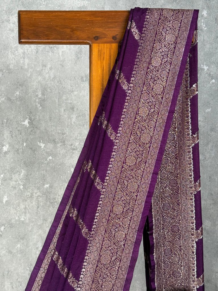 SEMI GEORGETTE BANARASI SAREE - Image 2