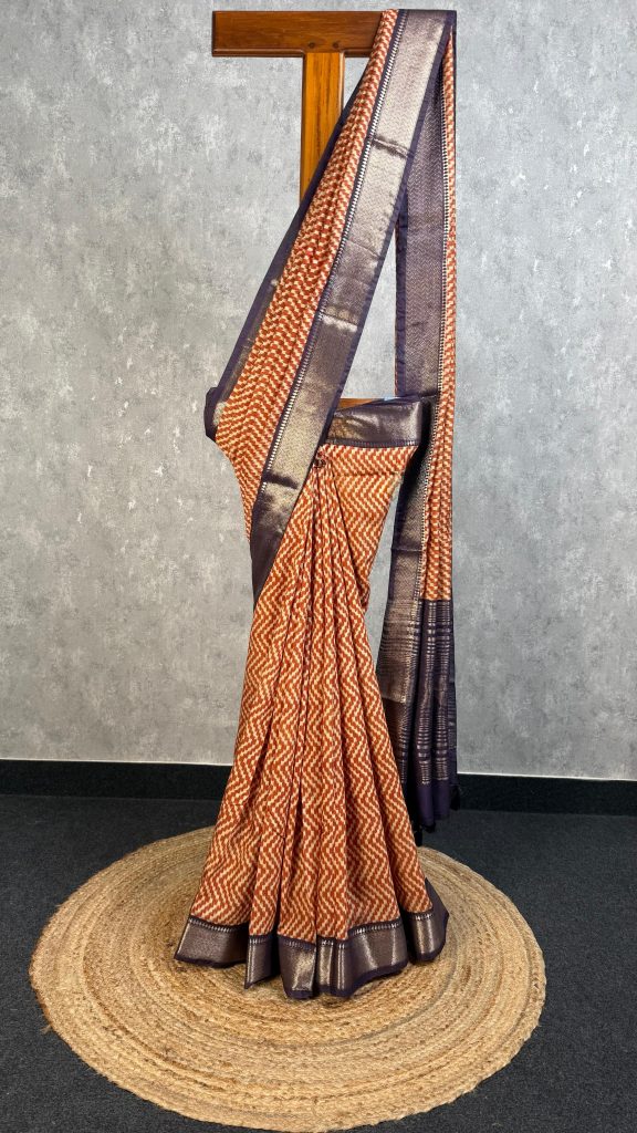 ASSAM SILK PRINTED BANARASI SAREE