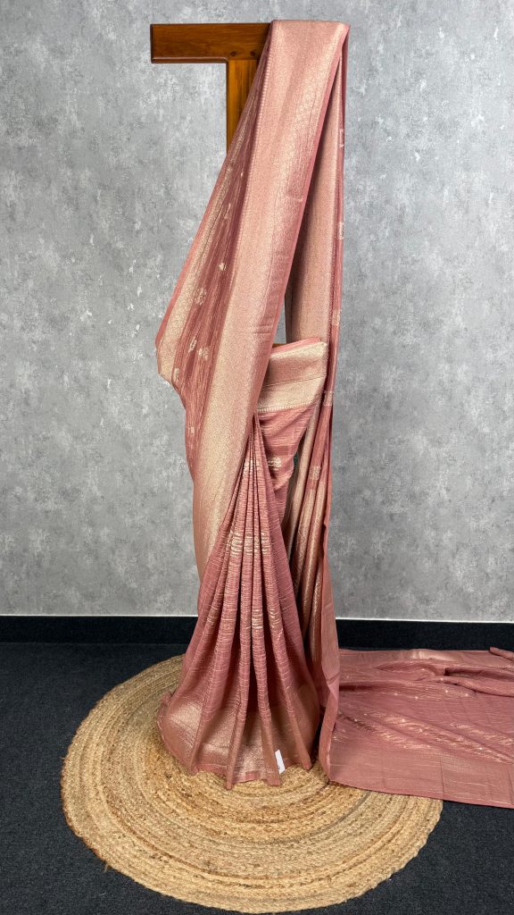 CRUSHED TISSUE SILK BANARASI SAREE
