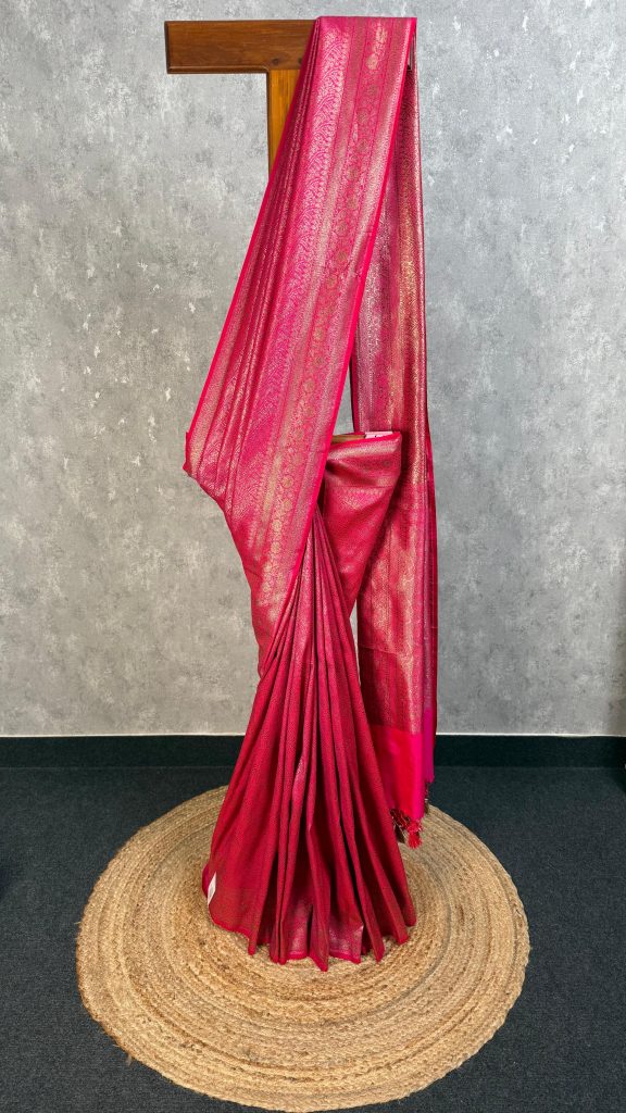 SEMI KATAN ANTIQUE ZARI BROCADE BANARASI SAREE
