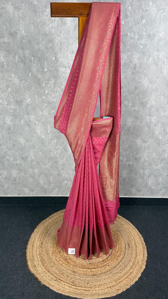 SEMI GEORGETTE ANTIQUE ZARI BANARASI SAREE