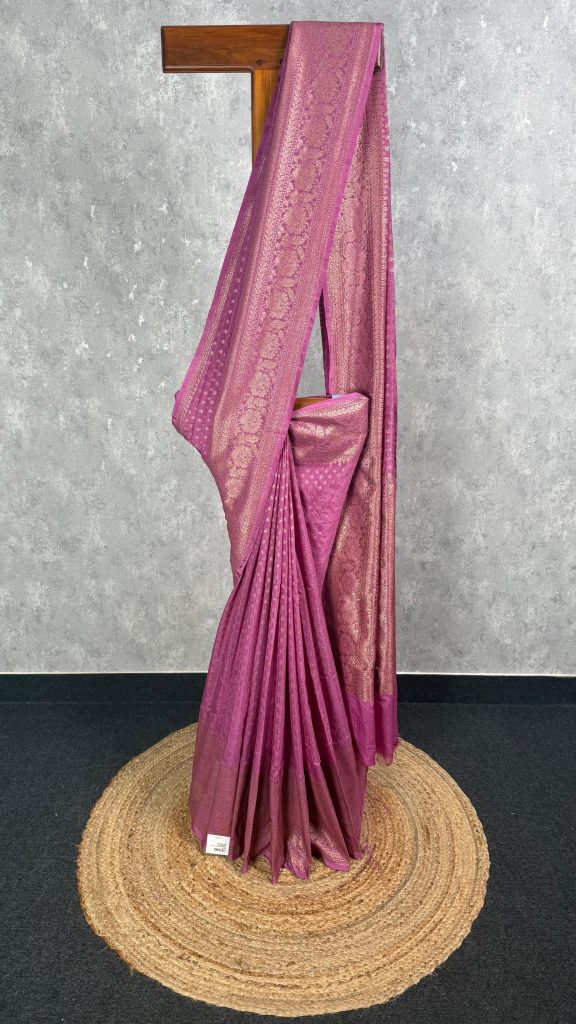 SEMI GEORGETTE ANTIQUE ZARI BANARASI SAREE