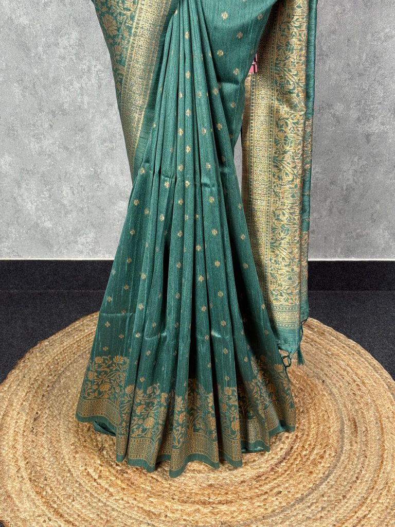 SEMI RAW SILK WEAVING BANARASI SAREE - Image 3