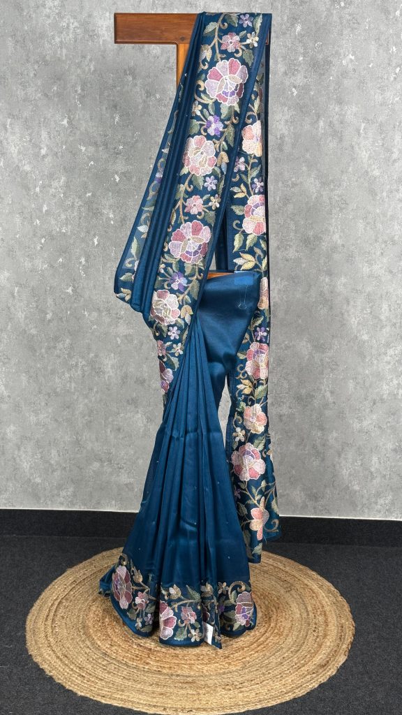 SEMI ORGANZA EMBROIDERY SAREE