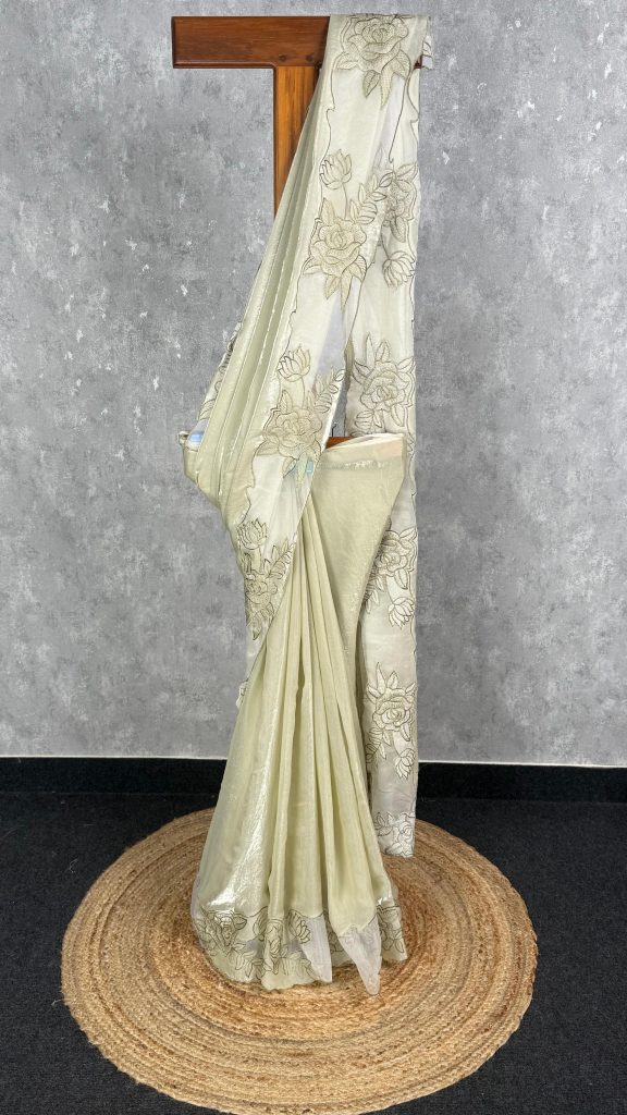VISCOSE ORGANZA EMBROIDERY SAREE