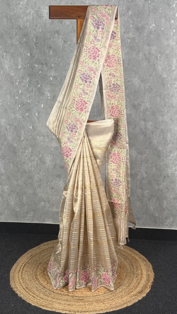SEMI ORGANZA EMBROIDERY SAREE