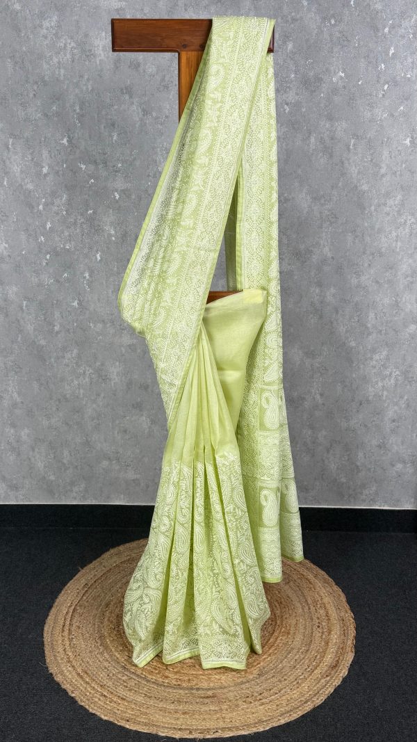 SILK ORGANZA EMBROIDERY SAREE