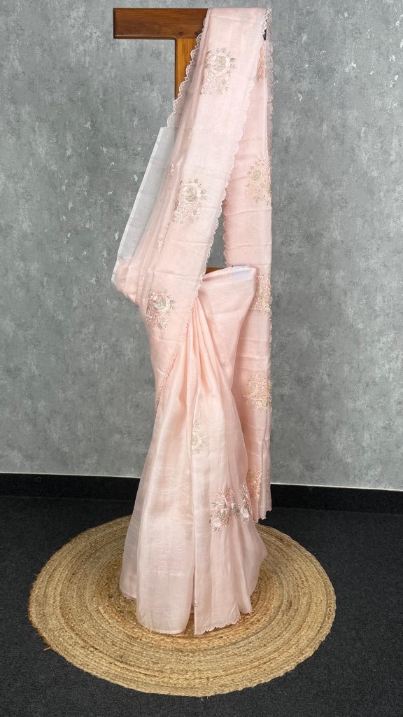 SILK ORGANZA EMBROIDERY SAREE