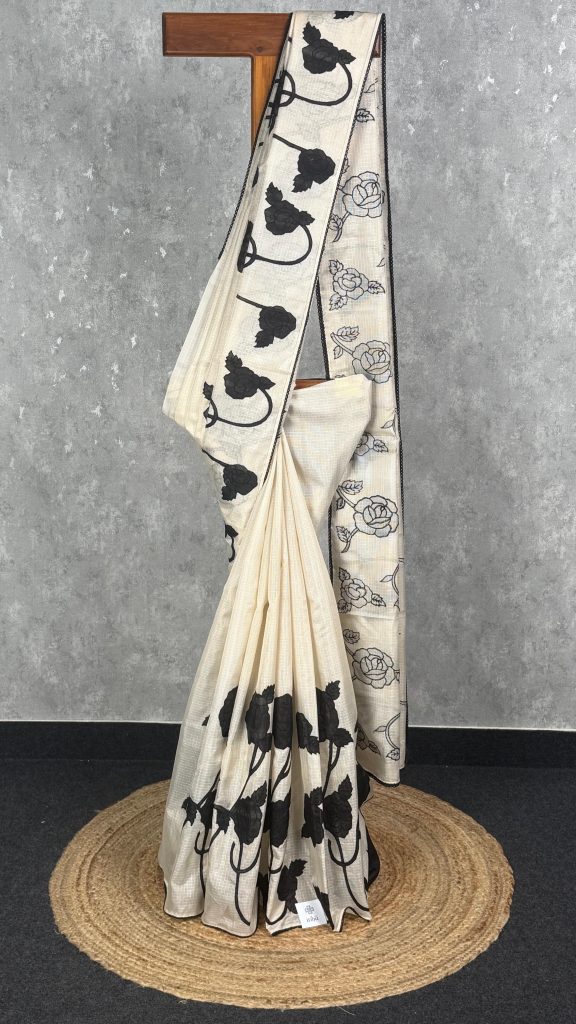 SOFT KOTA APPLIQUE EMBROIDERY SAREE