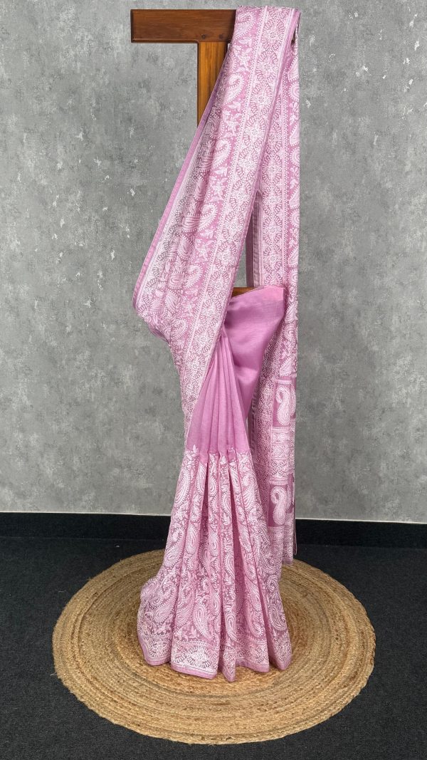 SILK ORGANZA EMBROIDERY SAREE