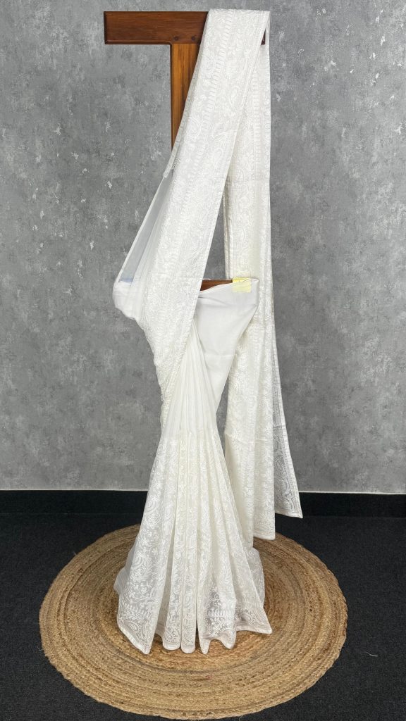 SILK ORGANZA EMBROIDERY SAREE