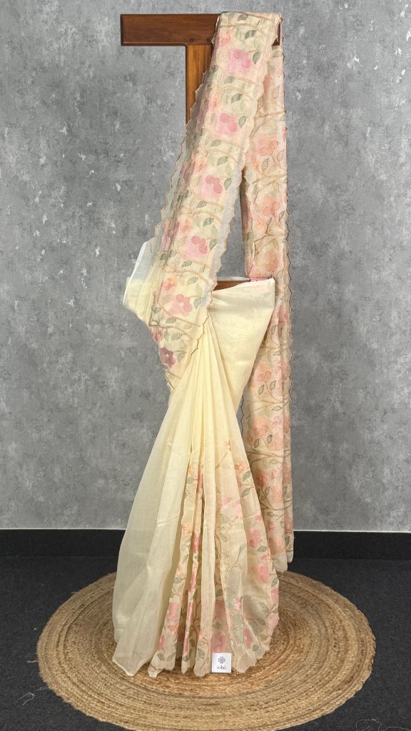 SILK ORGANZA EMBROIDERY SAREE